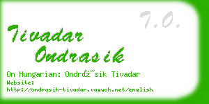 tivadar ondrasik business card